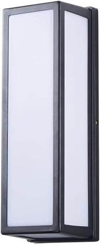 Aplique de pared LED exterior impermeable IP65 rectangular aluminio iluminación porche patio 1