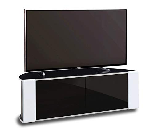 MDA Designs Sirius 1200 - Soporte de TV para puerta de cristal (40"-52", LCD/Plasma/LED), color negro White Front Profiles