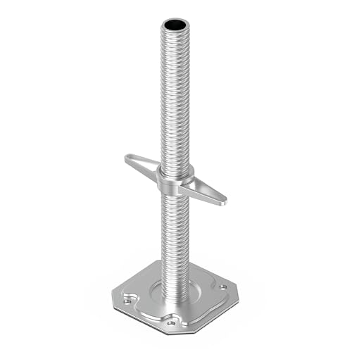 Scafom-rux base de andamio [60 cm de longitud] husillo andamio - husillo de andamio - husillo para andamio - husillos para andamios - husillo para andamios & placa roscada - base andamio regulable
