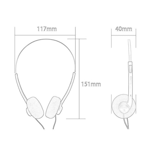 Image of Retro Headphones 3.5mm Wired Earphones Metal Classic Style Portable Audio Headset for Phone Tablet Laptop Travel (Black)