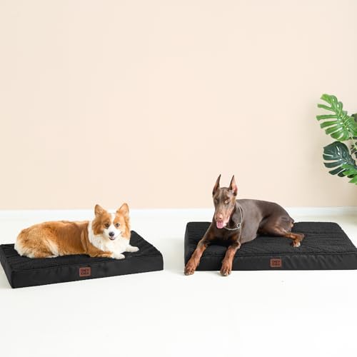 Image of EHEYCIGA Orthopedic Dog Bed Large with Removable Washable Cover, 41IN Black