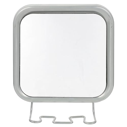 Zerodeko Espejo de ducha con soporte de gancho, espejo de maquillaje sin niebla, espejo de viaje para colgar en la pared, espejo organizador de baño para el hogar, baño, tocador, viaje
