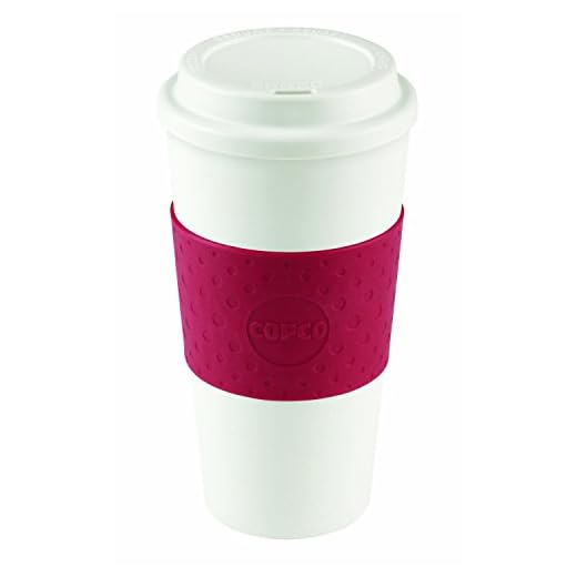 Copco 16-Ounce Capacity Acadia Reusable to Go Mug - Cherry Red