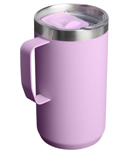 Image of STANLEY Everyday Camp Mug 24oz | Drink Through Lid | Cup for Coffee, Tea and Drinks | Insulated Stainless Steel Coffee Mug | BPA-Free | Soft Orchid