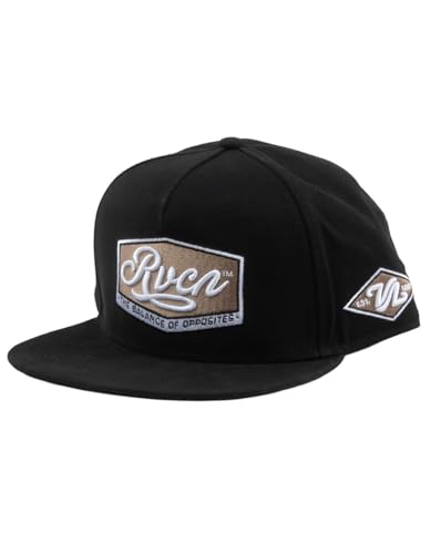Image of RVCA Twill Snapback II Hat | Adjustable Snapback Closure Hat for Men | Heather Grey /Black