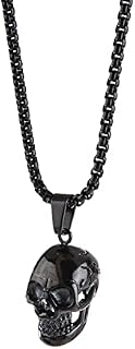 ShiQiao Spl Skull Pendant Necklace Gothic Halloween Accessories for Women Men Punk Accessories for Boys Christmas Birthday Gifts for Boys