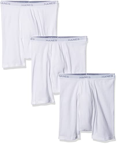 La Mejor Lista de Bóxers ajustados para Hombre los preferidos por los clientes. 49 Hanes Premium, Bóxer Largo Premium Caballero 3 Piezas, XG, Blanco