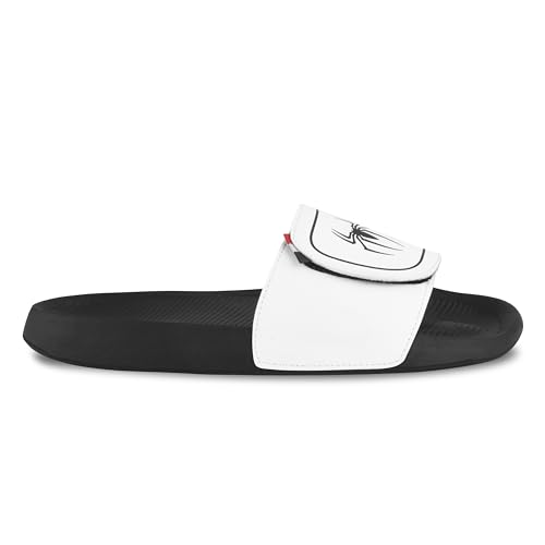 Image of PERY-PAO Sliders Mens White, Black, Grey Stylish Printed Flip Flop & Slippers