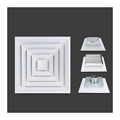 Rejilla de ventilación de aluminio de 55x55 cm blanca para aire acondicionado 2