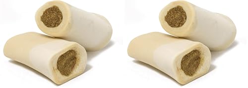 Cadet Stuffed Shin Bone - Highly Digestible, High Protein, Long-Lasting Dog Chew Bone for Aggressive Chewers, Supports Dental Health, Peanut Butter Flavor, Large (1 Count) (Pack of 2)