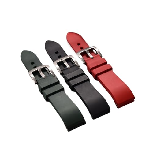 Correa de reloj de goma FKM de 20mm y 22mm con liberación rápida para buceo 3