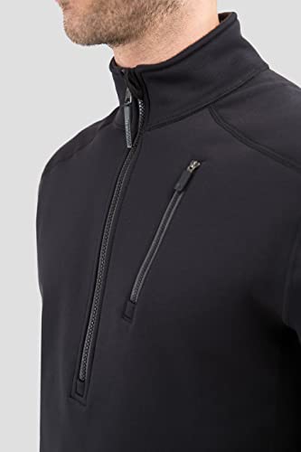 Terramar Men's Standard Beast Extreme-Weight Half Zip Top, Black, Large/(42"-44") #TOP4