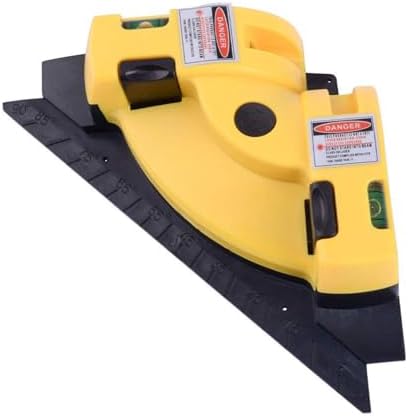 Meichoon Right Angle 90 Degree Tiling & Perpendicular Laser Level Line Projection Square Level Laser with Two Suction Cups for Flooring Installation DN01