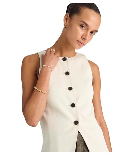 Madewell Women's Crewneck Cutaway Vest-Tencel Twill4