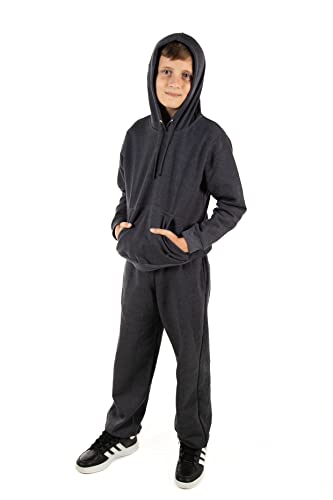 Conjunto Moletom Infantil Flanelado Com Capuz (Chumbo, 8)