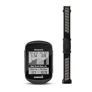 Garmin Edge 130 Plus GPS Bike Computer Heart Rate Bundle (Includes HRM-Dual), Black