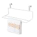 Doble Toallero Cocina Puerta, Barras para Colgar Paños de Cocina -Toalleros de Baño sin Taladro-Colgador Trapos Cocina-Colgador Cocina Para Puerta(Blanco)
