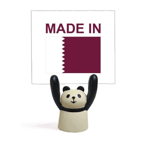 Panda porte-mémo Qatar statuette support de carte pin's photo pince note décoration maison