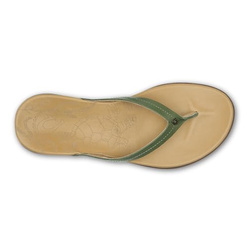Image of OluKai Honu Women's Beach Sandal, Soft & Comfortable Full-Grain Leather, Easy Slip-On Flip-Flops, Everyday, All-Day Comfort & Style