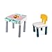 Produktbild ZYMSD Kreative multifunktionale Kinder Tätigkeit Tisch, Basteltisch, Spieltisch und kompatible Kombination Tisch, 5-in-1-Speicherfeld, bestehend aus 1 Stuhl und 60 Blöcke,Rosa
