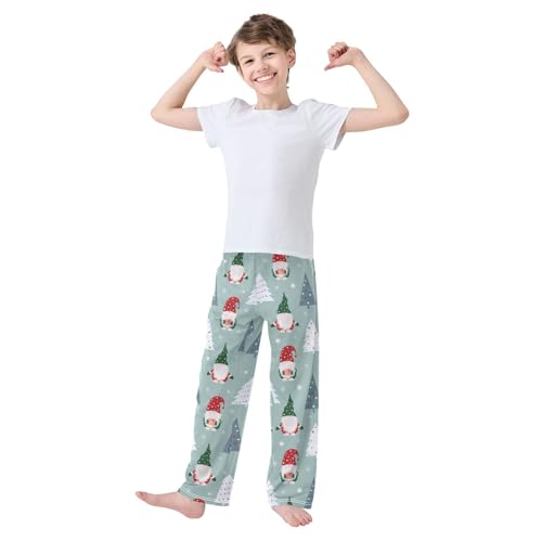 Boys' Pants Christmas Gnomes Santa Tree Long Bottoms Jogger Pants Elastic Waist Trousers with Pockets S-XL2