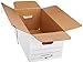 Amazon Basics Medium Duty Storage Filing Boxes with String & Button Closure - Pack of 12, Letter Size