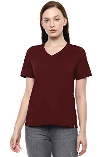 Image of Van Heusen Women's Solid Regular Fit T-Shirt