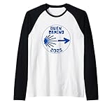 Tops, Ropa y Accesorios Buen Camino de Santiago 2025 Camiseta Manga Raglan