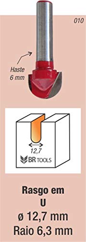 Fresa Borda Meia Cana BMC Para Tupia Brfr010 Br Tools