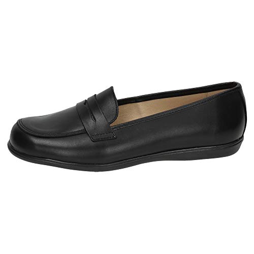 Angelitos 466 Mocasines DE Piel NIÑA Zapato COLEGIAL Negro 38 Cover