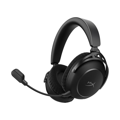 HyperX Cloud Alpha Wireless 2 - Auriculares Gaming inalámbricos con Base RGB, Drivers 53mm, batería hasta 250h, Bluetooth, 2.4GHz, PC, PS4, PS5, Xbox, Switch, Color Negro