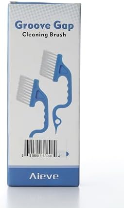 Aieve 2 Pack Window Track Cleaning Brush,Hand-held Groove Gap Cleaning Tools,Cleaning Brush Set for Window Air Conditioning,Shower Door Gap,Sliding Doors,Car Gap