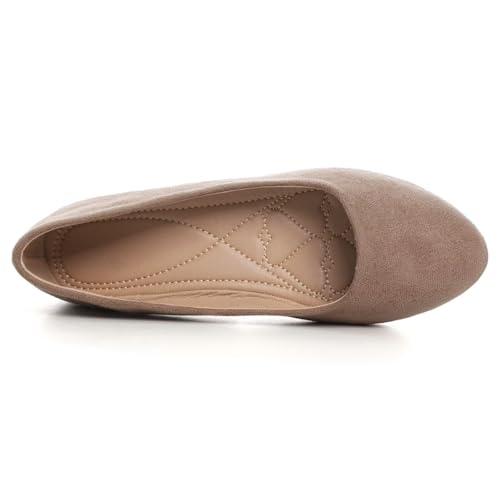 Image of Dear Time Women's Flats Comfortable Slip On Ballet Flats Soft Solid Casual Shoes