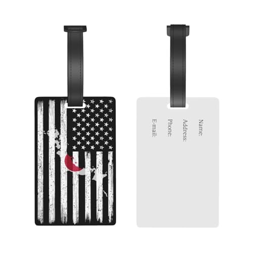 US & Japan Terrain Map Luggage Tags for Suitcases