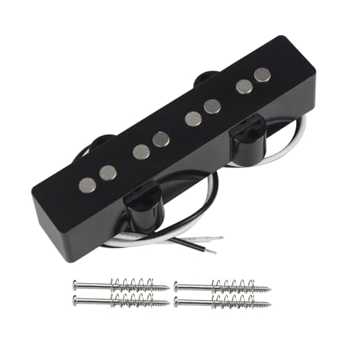 FLEOR Open Style Alnico 5 JB Bass Pickup JB Bass Neck Pickup for 4 String JB Bass Style or Similar Bass Guitar