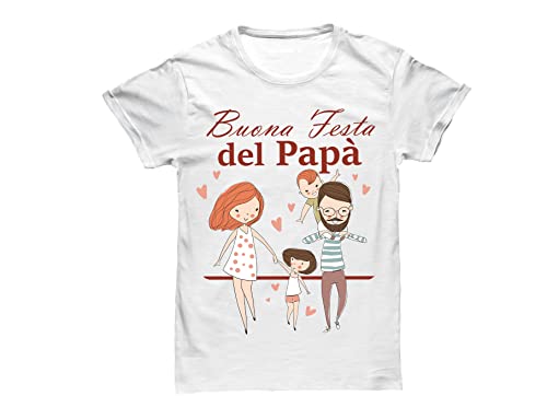 Maglietta papà - Buona Festa del papà - Father's Day - Happy Family - Padre di Famiglia - T-Shirt Uomo - Festa del papà - Padre - Idea Regalo