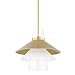 Mitzi H404701L-AGB Transitional One Light Pendant from Jessy Collection in Brass-Antique Finish