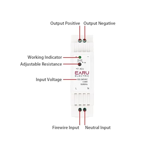 Alimentation DR-15 12V transformateur rail DIN 15W monophasé - 3