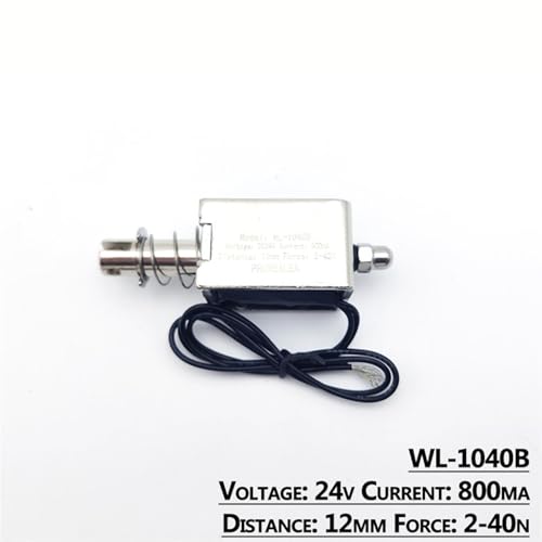 Électroaimant solénoïde avec force de poussée 2-40 N cadre ouvert rigide