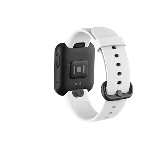 Image of YODI Soft Silicone With Metal Buckal Classic Strap Bands for Redmi Watch 2 Lite /Redmi GPS Smart Watch Only, Comfort and Flexible Straps for Men Women and Kids (WHITE /PINK)