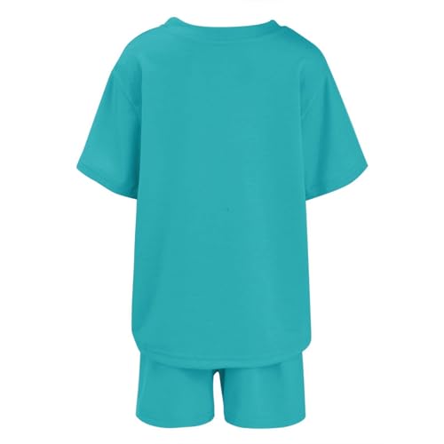 Teen Girls 2 Piece Shorts Set Matching Workout Outfits American Flag Graphic Tees and Shorts Patriotic Clothes Loung𝐞wear4