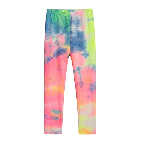 Moonker Toddler Girls Straight Tie Dye Pants Skinny Elastic High Waist Trousers Summer Comfy Daily Trendy Y2k