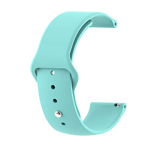 Image of AEETZ 22mm Width Soft Silicon Band Strap Compatible with Samsung Galaxy S3 Frontier, Classic /Galaxy Watch 46mm /Huawei Watch GT2(46mm) /Honor Magic Watch 2(46mm) - Silicon Sea Green
