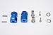 Axial RR10 Bomber Upgrade Parts Aluminum Wheel Hex Adapter (Inner 5mm, Outer 12mm, Thickness 19mm) - 2Pcs Set Blue