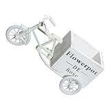 Support à fleurs en forme de vélo – un design rustique qui sert à la fois de décoration de bureau, de support à fleurs, de porte-stylos et d'élément de présentation