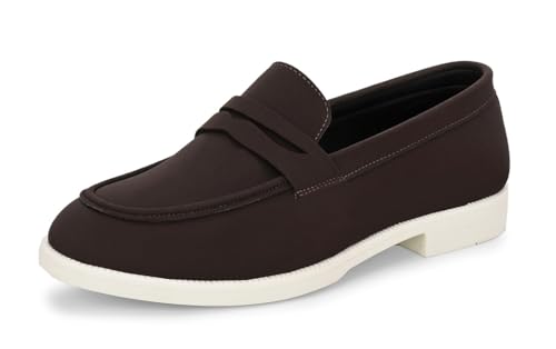 Image of MACTREE Suede Leather Stylish Loafers Shoes for Men