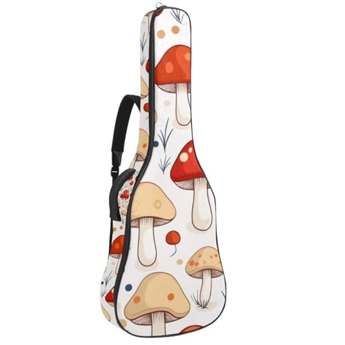 Sac pour guitare à motif champignon coloré avec couche de protection épaisse