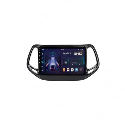 Radio coche 2 DIN con Carplay para Jeep Compass 2017-2019 y pantalla HD con cámara trasera