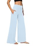 Showitty Wide Leg Yoga Pants for Women, Comfy Lounge Pajama Sweatpants Loose Causal Palazzo with Pockets