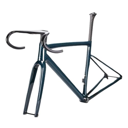 T1100 �J�[�{�����[�h�o�C�N�t���[���ő�^�C�� 700*28c �X���[�A�N�X�����]�ԃt���[���Z�b�g(Transparent Blue,54cm Glossy)